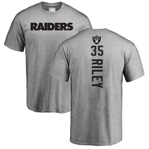 Men Oakland Raiders Ash Curtis Riley Backer NFL Football #35 T Shirt